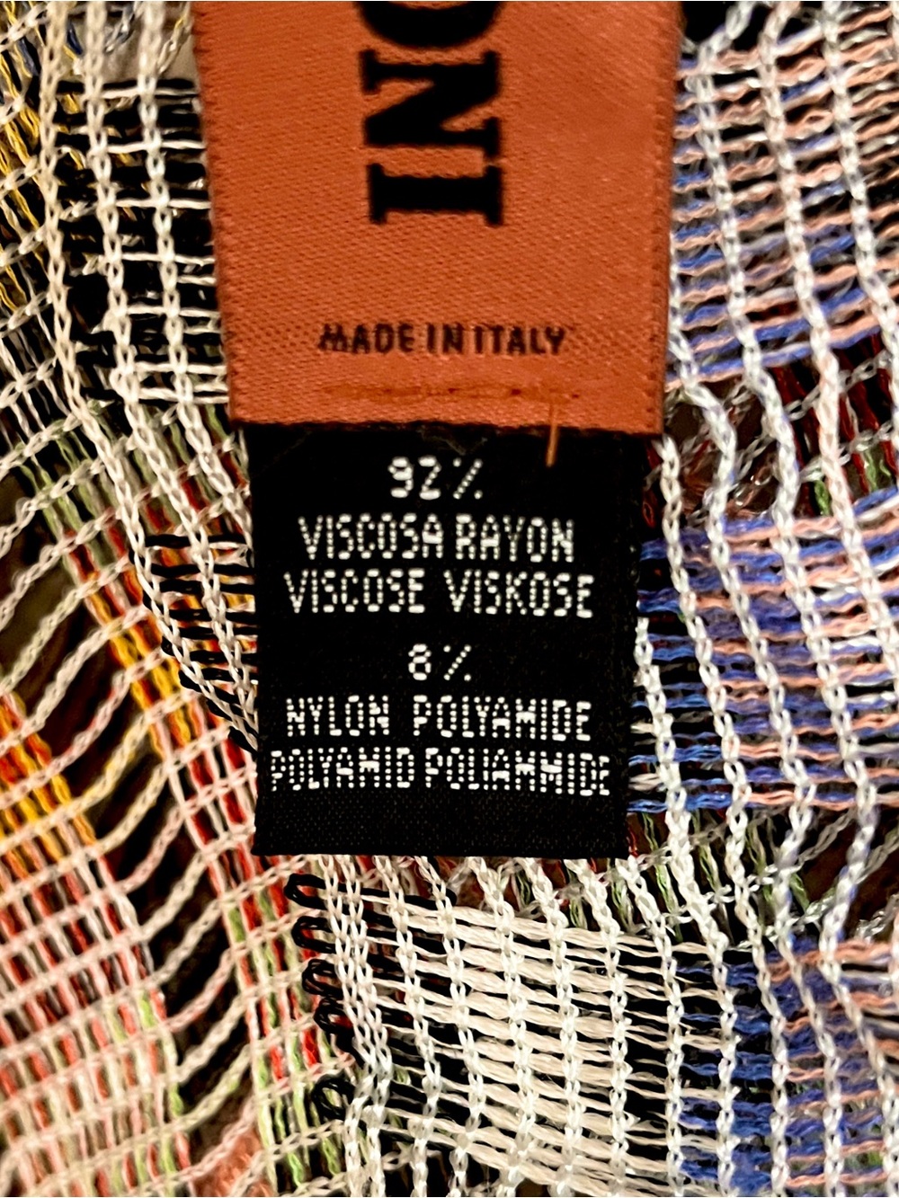 MISSONI Italy Knit Fringe Poncho Wrap Cardigan Open Front Shawl Ruana One Size - Picture 5 of 6